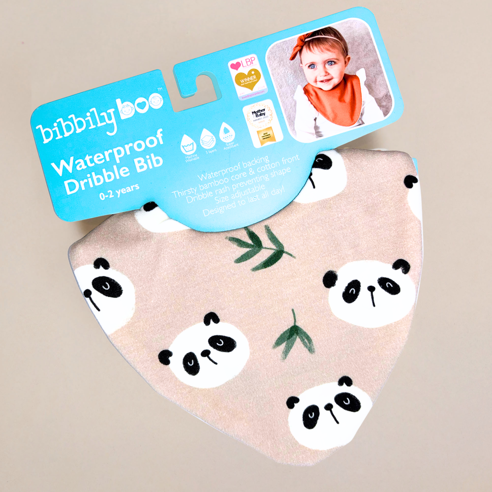Panda Waterproof Dribble Bib