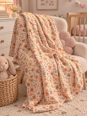 XL Bamboo Muslin - Pink Florals