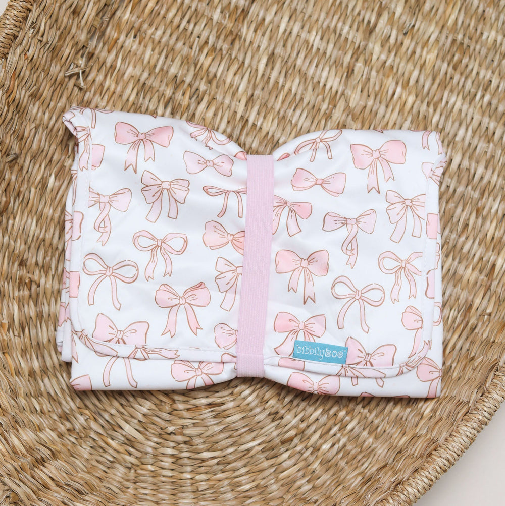 Pocket Changing Mat – Pink Bows