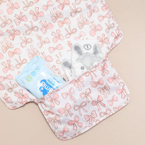 Pocket Changing Mat – Pink Bows