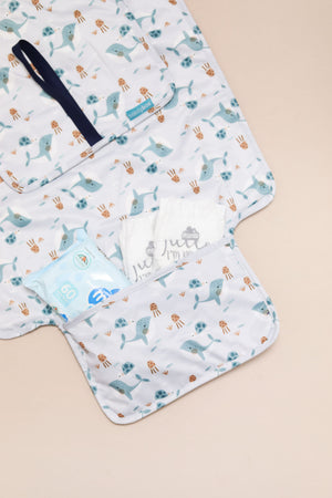 Pocket Changing Mat – Whales