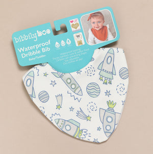 Neon Rockets Waterproof Dribble Bib