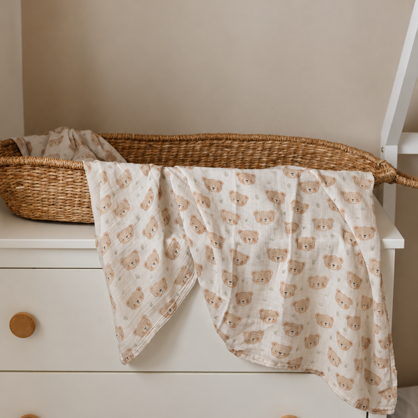 XL Bamboo Muslin - Teddy Bear