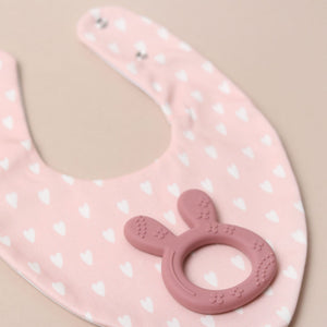 Starter Bib Set - Pink Hearts & Bows