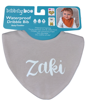 Light Grey Waterproof Dribble Bib