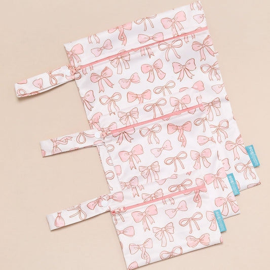 Wet Bag Set – 3Pk - Pink Bows