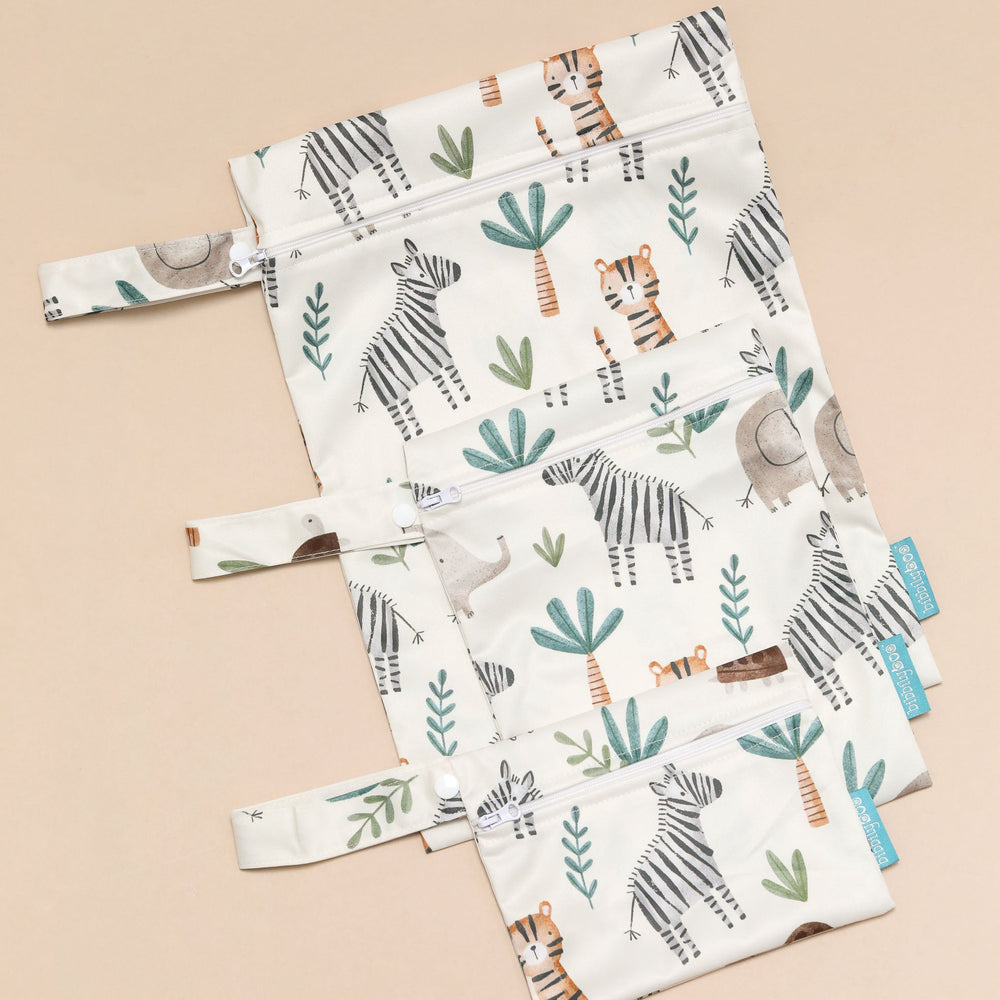 Waterproof Wet Bag Set – 3Pk - Wild Animals