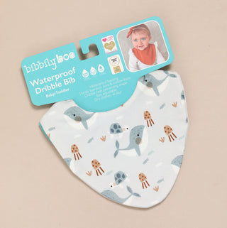 Whales Waterproof Dribble Bib