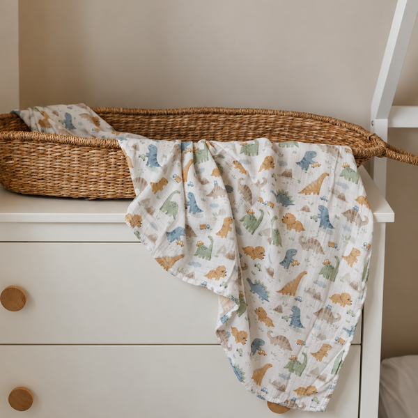 XL Bamboo Muslin - Dino's & Cars