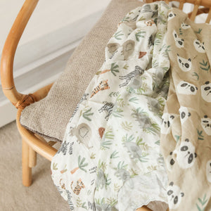 Bamboo Muslin Cloths 3 Pack - Wild Animals