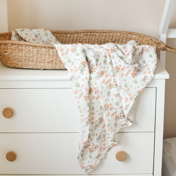 XL Bamboo Muslin - Farm on the Field