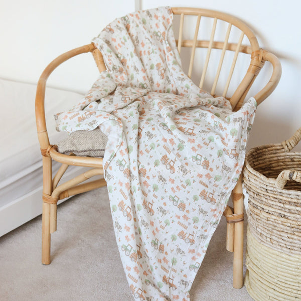 XL Bamboo Muslin - Farm on the Field