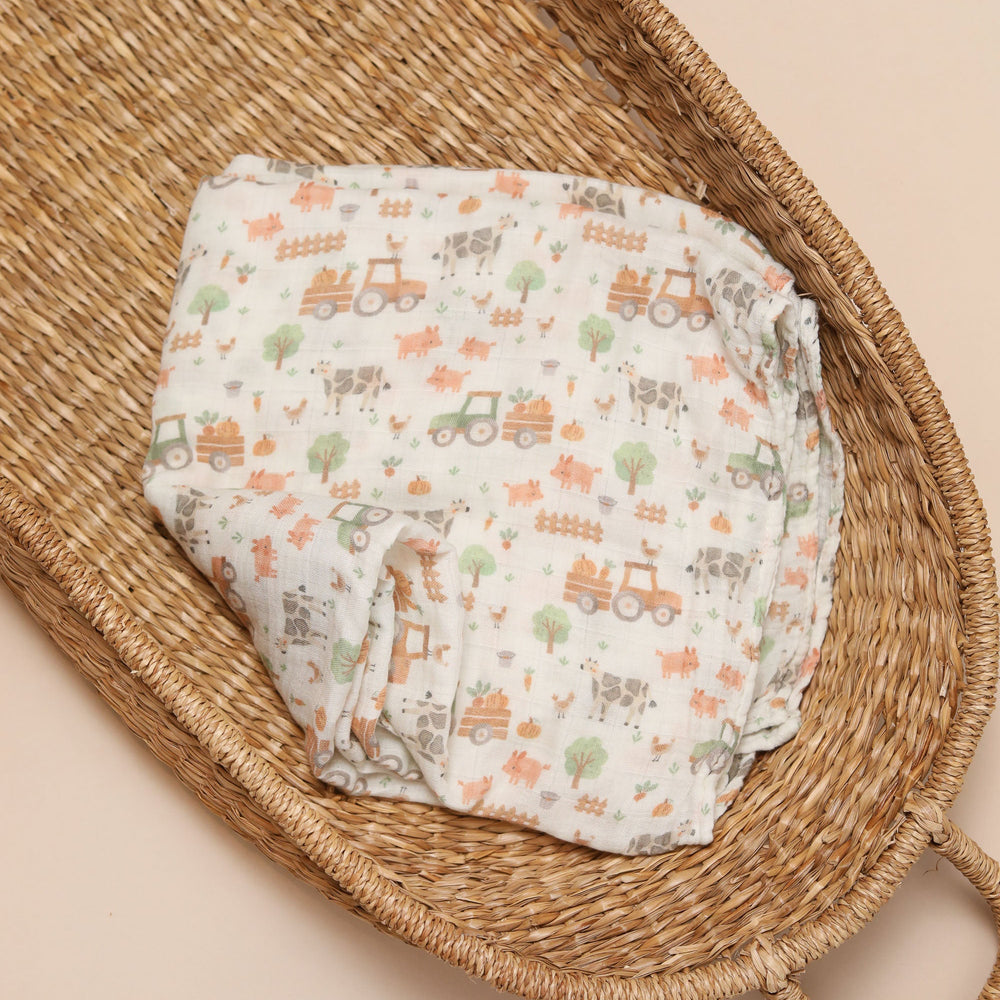 XL Bamboo Muslin - Farm on the Field