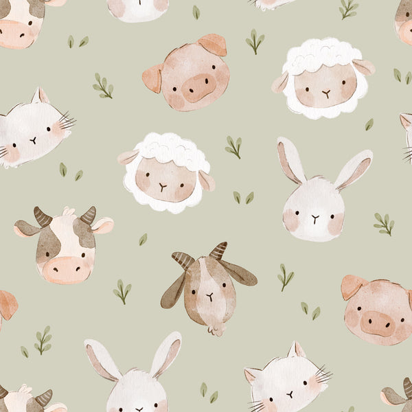 Muslin Changing Mat – Farm Yard Faces