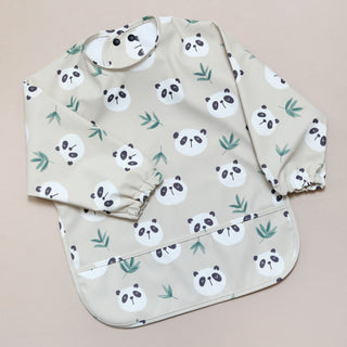 Panda Feeding Bib - Long Sleeve