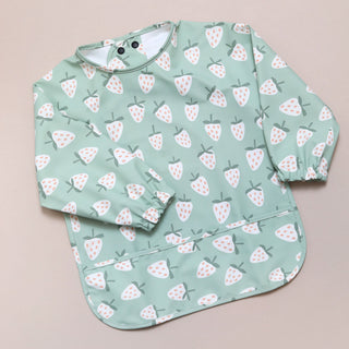 Strawberry Feeding Bib - Long Sleeve