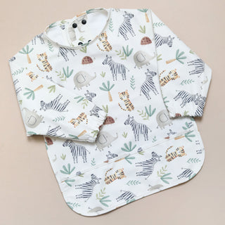 Wild Animals Feeding Bib - Long Sleeve