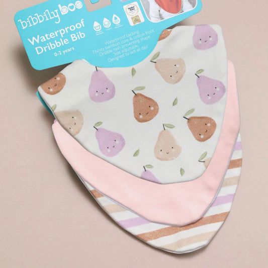 Starter Bib Set - Pears & Stripes