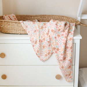 XL Bamboo Muslin - Pink Florals