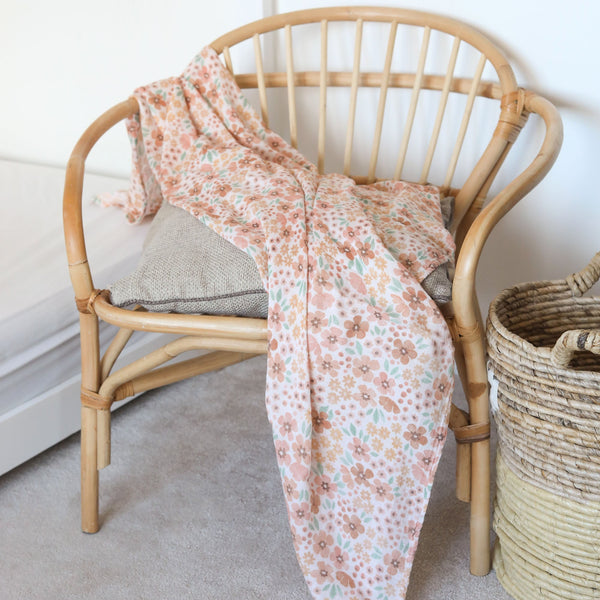 XL Bamboo Muslin - Pink Florals