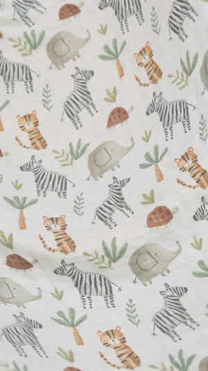 XL Bamboo Muslin - Wild Animals