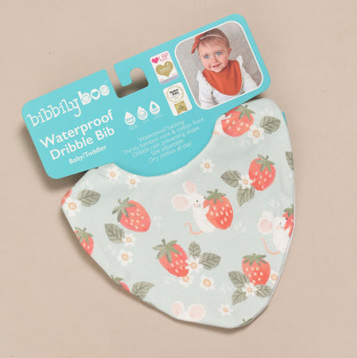 Strawberry Mouse Waterproof Dribble Bib
