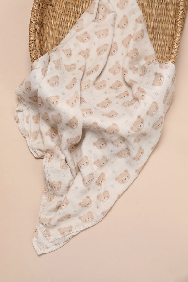 XL Bamboo Muslin - Teddy Bear