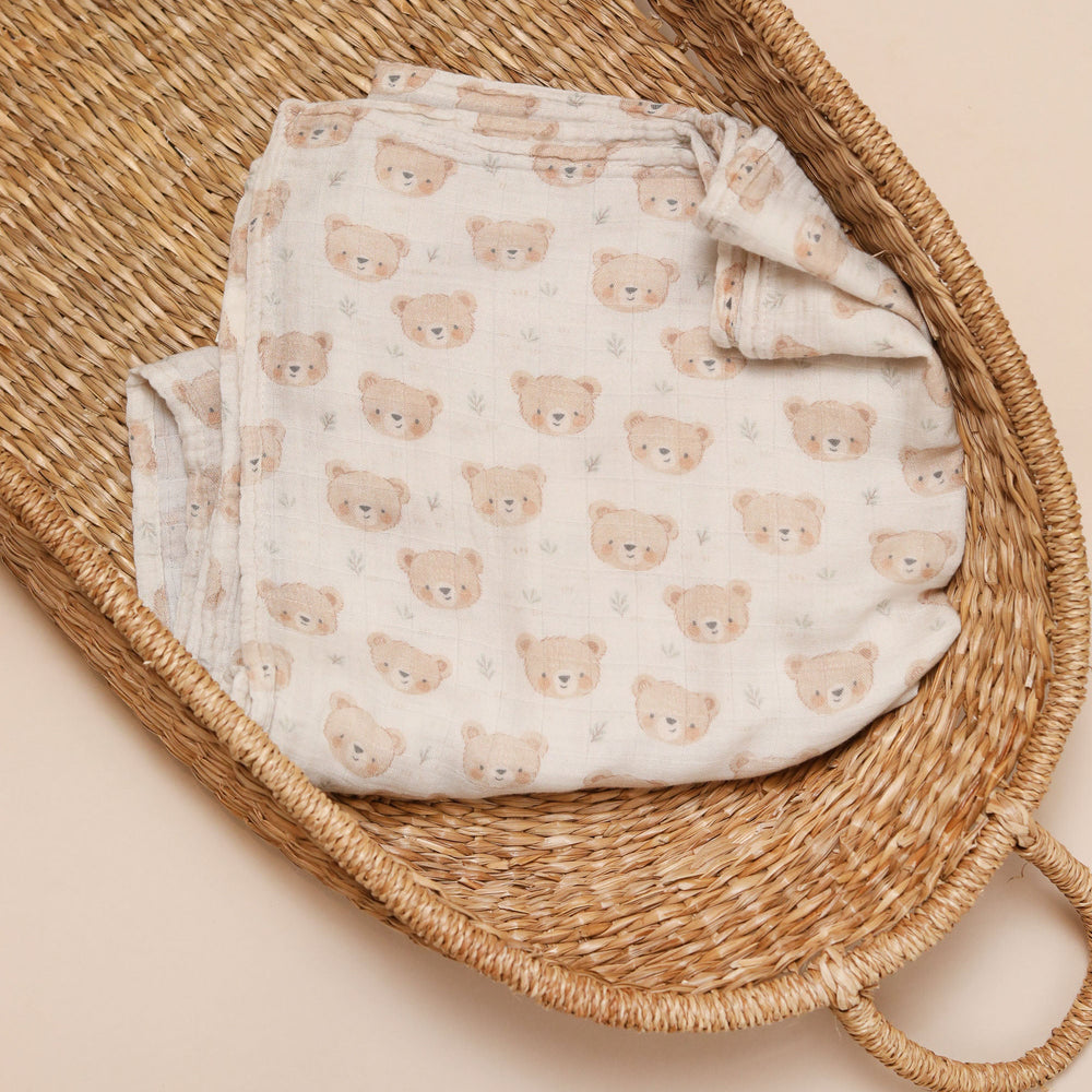 XL Bamboo Muslin - Teddy Bear