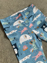 Load image into Gallery viewer, Blue Animals Leggings/Harems (3-6m only)
