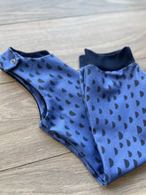 Load image into Gallery viewer, Blue Bumps Romper (3-6m only)
